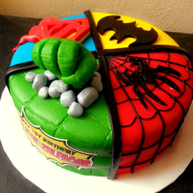 Superhero Birthday Cake