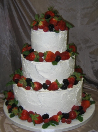 Wedding Cake with Fresh Fruit