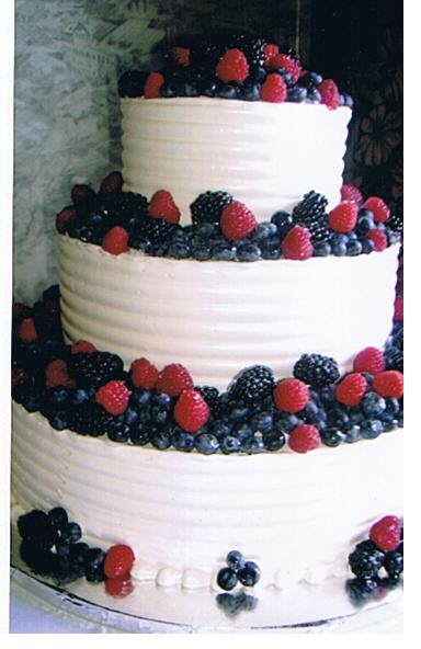 Wedding Cake with Fresh Fruit