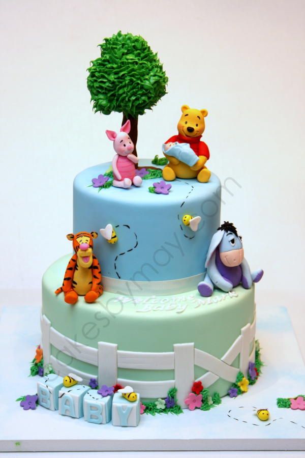 6 Photos of Baby Boy Winnie Pooh Cakes