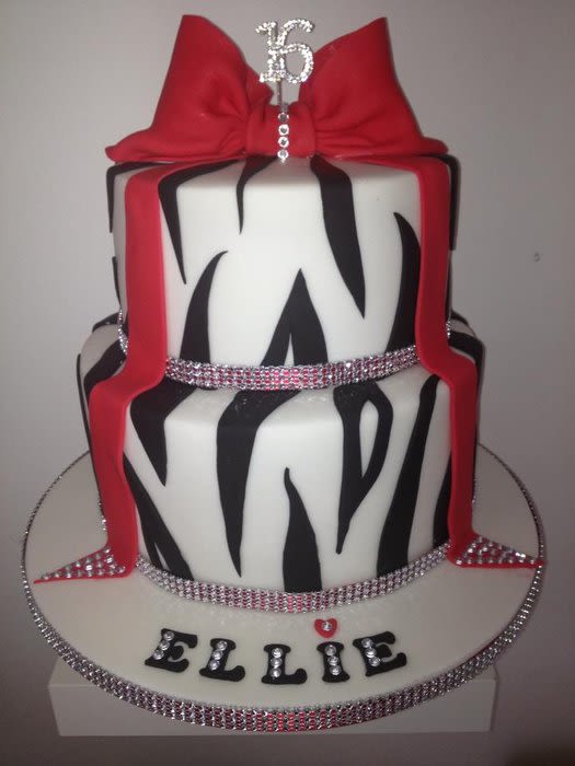 2 Tier ZEBRA Cake