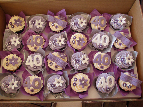 40th Birthday Cupcakes