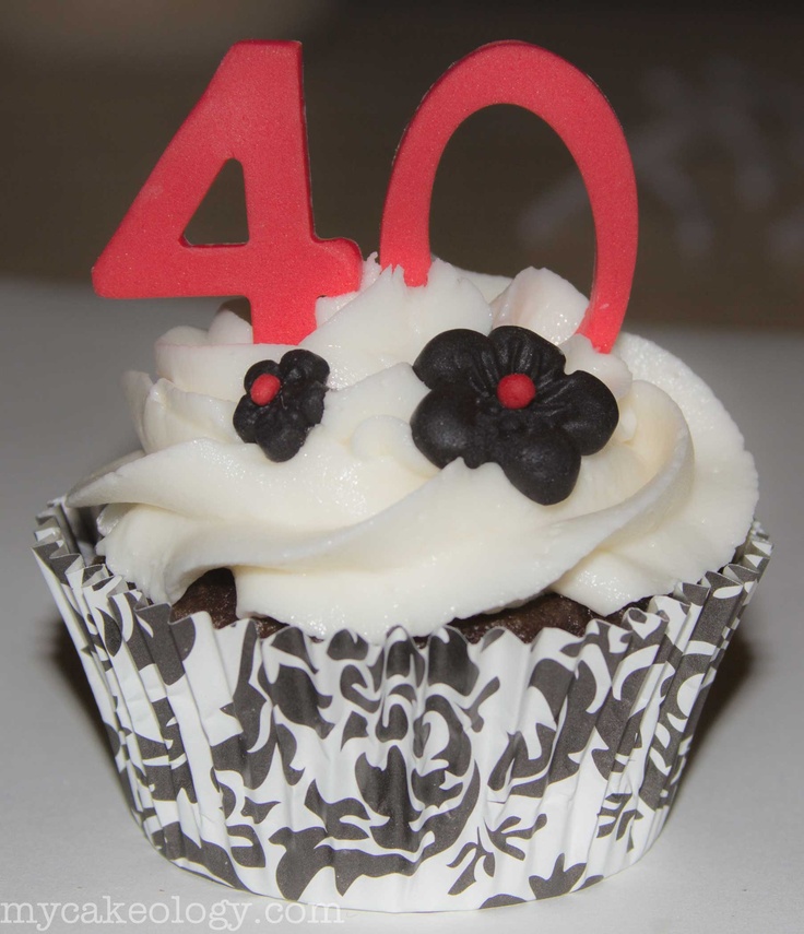 40th Birthday Cupcakes