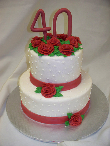 40th Wedding Anniversary Cake Idea