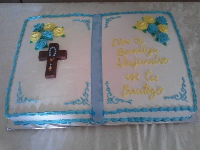 Baby Boy Baptism Sheet Cakes