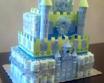 Baby Boy Diaper Cake Castle