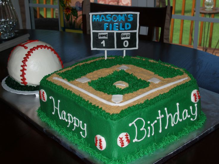 Baseball Field Birthday Cake