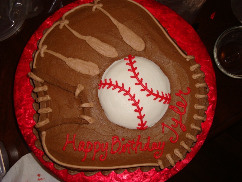 Baseball Glove Birthday Cake