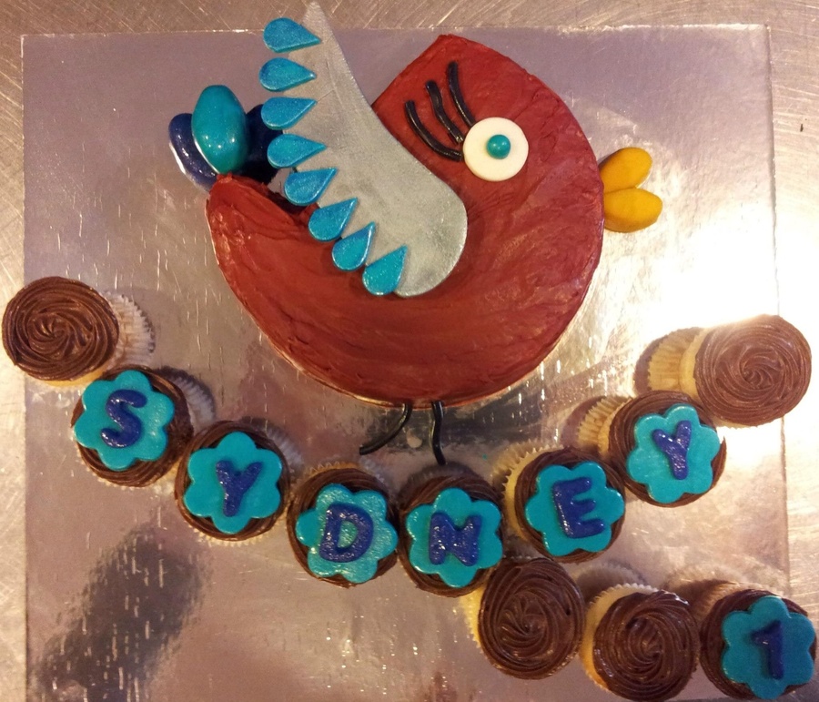 Bird Shaped Birthday Cake