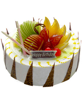 Birthday Cake Decoration with Fruit