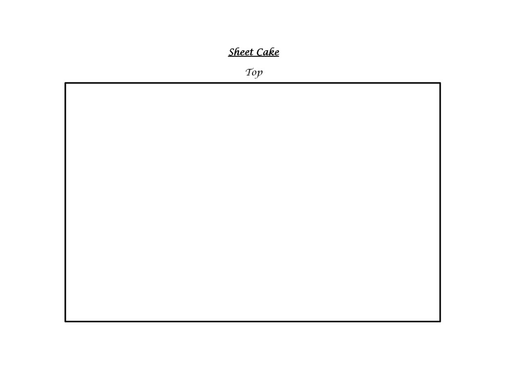 Blank Sheet Cake Template