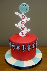 Bowling Birthday Party Cake