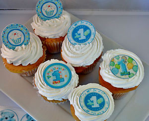 Boy 1st Birthday Edible Cake Toppers