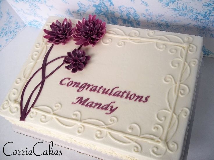 9 Photos of Sheet Cakes Elegant Purple