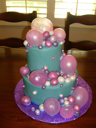 9 Photos of Bubble Themed Birthday Cakes Girl