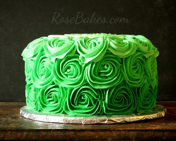 Buttercream Rose Ombre Birthday Cake