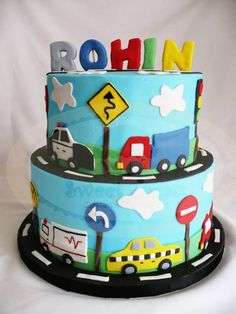 Cars and Trucks Cake