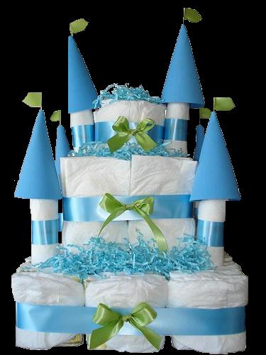 Castle Diaper Cake Boy