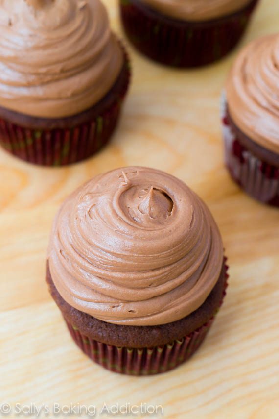 Chocolate Cupcakes with Nutella Frosting Recipe