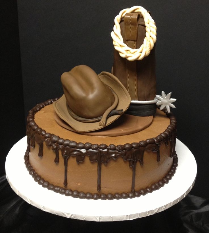 Cowboy Boot and Hat Cake