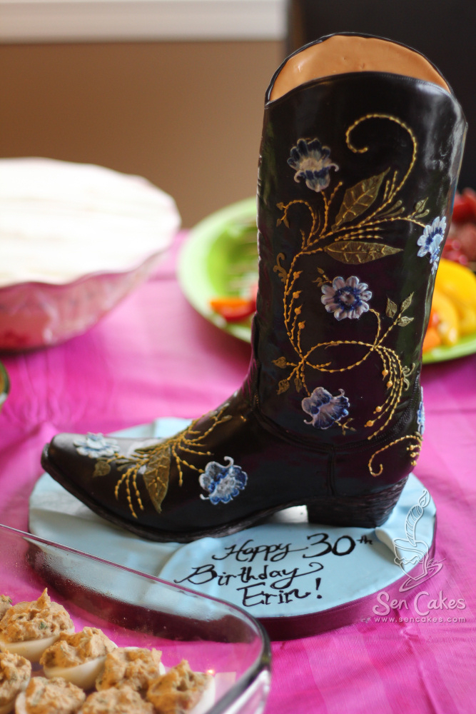 Cowboy Boot Birthday Cake