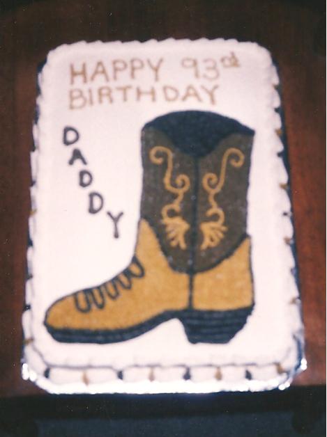 Cowboy Boot Birthday Cake