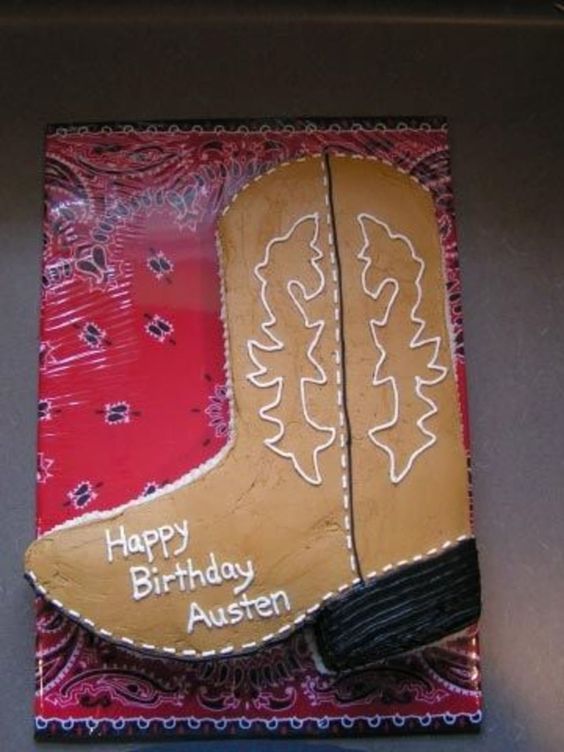 12 Photos of Cowboy Boot Western Birthday Cakes