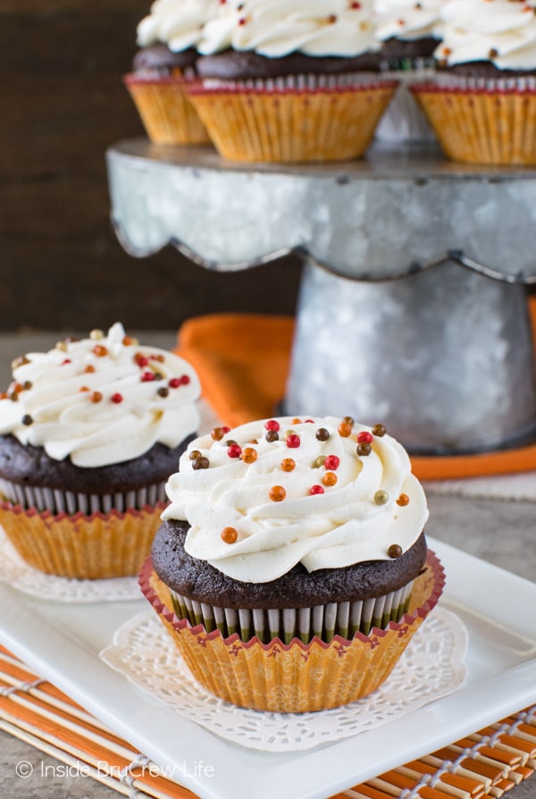 Cream Filled Chocolate Cupcakes Recipe