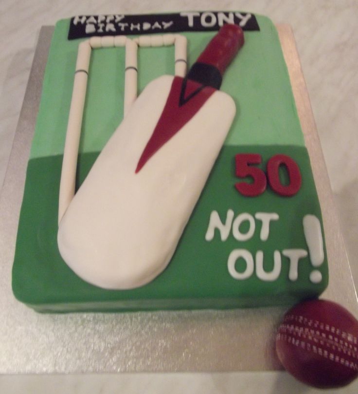 Cricket Bat Birthday Cake