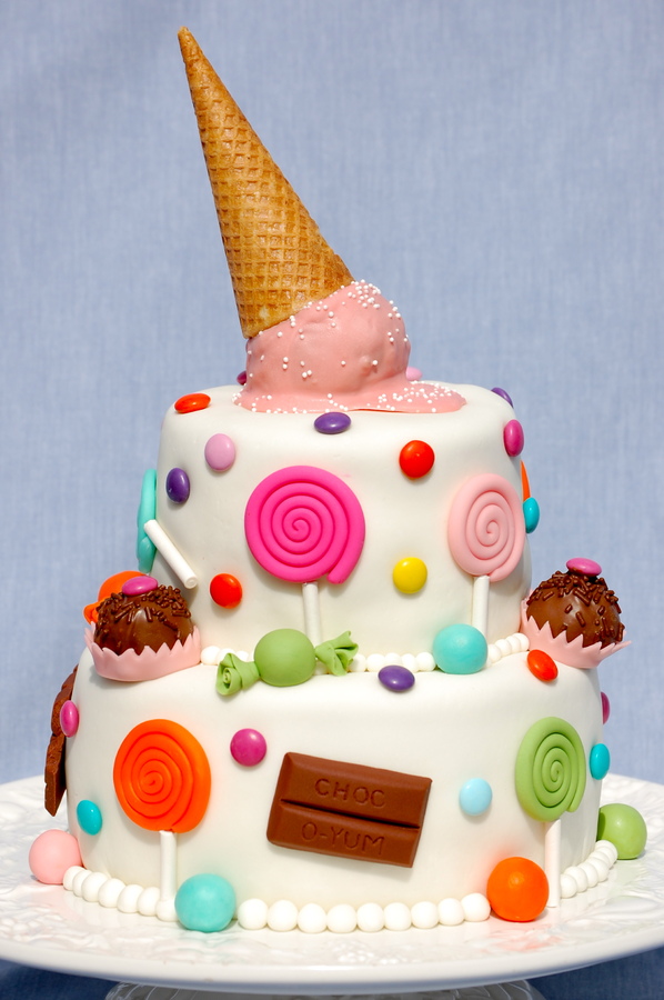 Cute Candy Birthday Cake