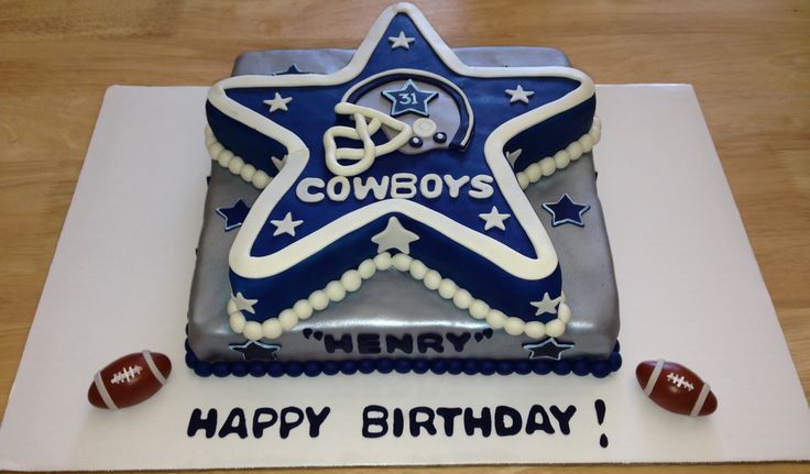 Dallas Cowboys Happy Birthday Cake