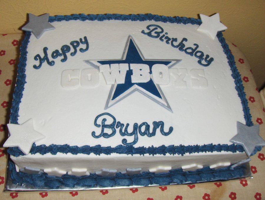 Dallas Cowboys Sheet Cake