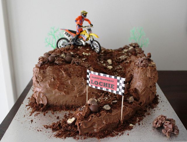 12 Photos of Motocross Birthday Cakes Simple