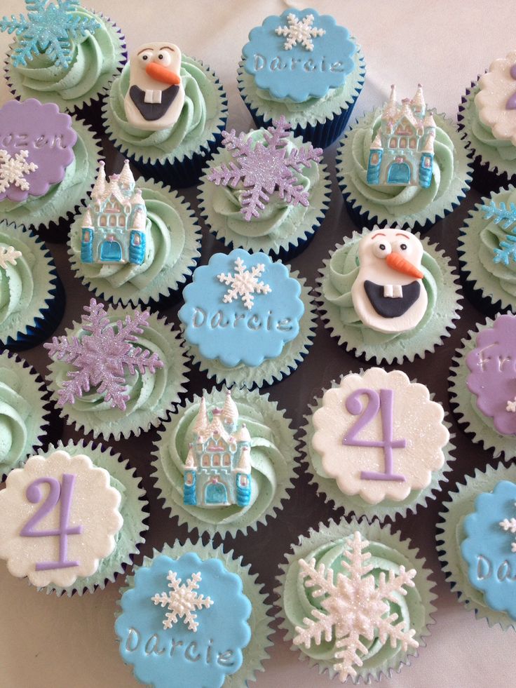 Disney Frozen Birthday Cupcakes