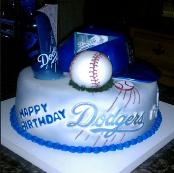 Dodgers Baseball Birthday Cake