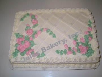 Elegant Sheet Cakes with Flowers