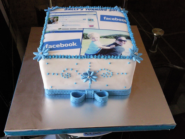 Facebook Happy Birthday Cake