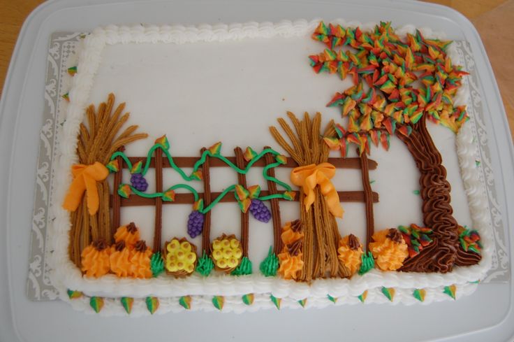 Fall Decorated Sheet Cakes