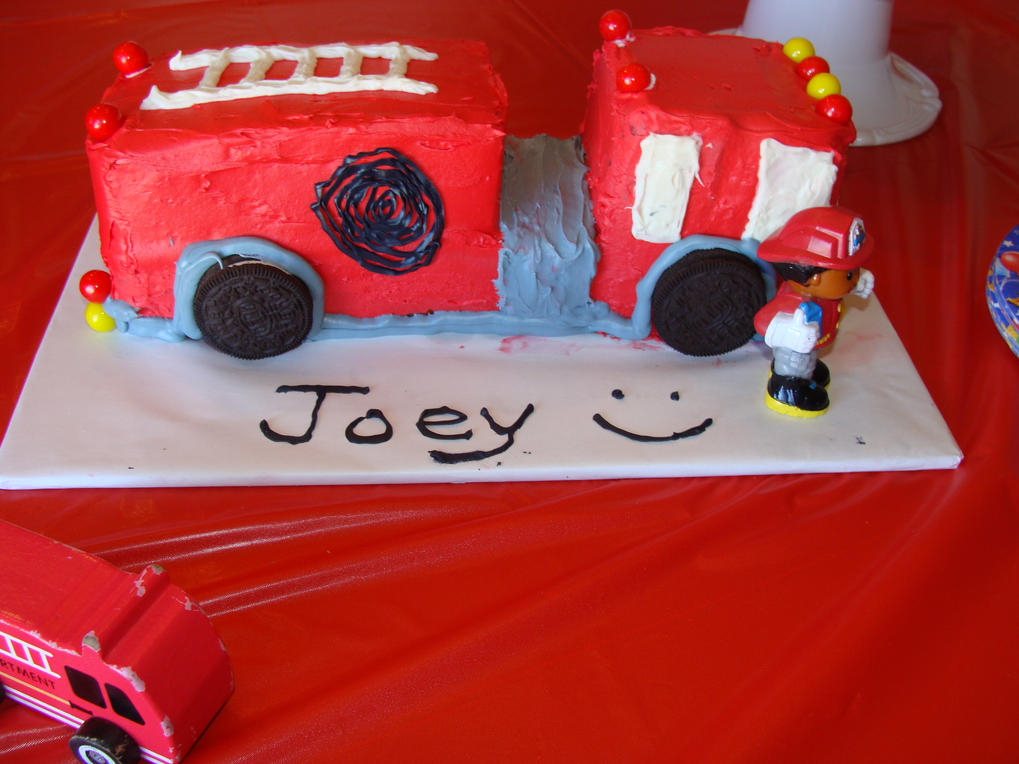 Fire Truck Birthday Party Cake