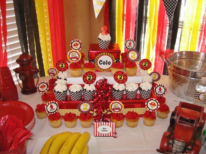 Fire Truck Cupcake Stand