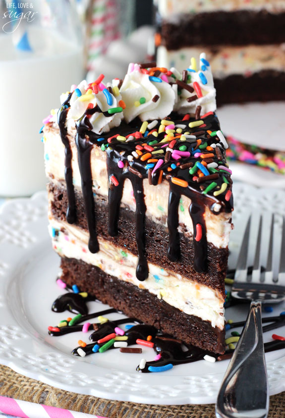 Fudge Brownie Ice Cream Cake