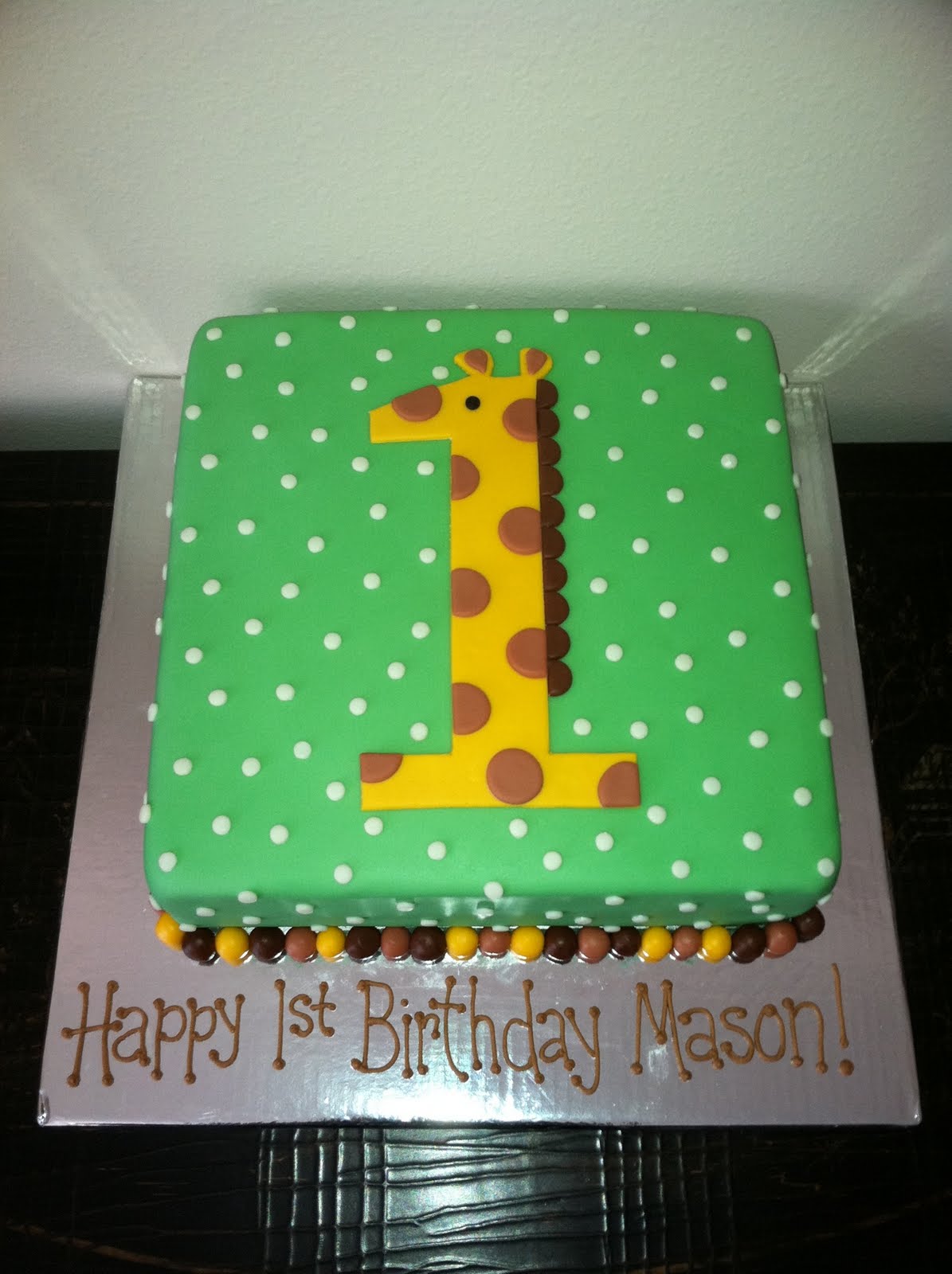 Giraffe 1st Birthday Cake