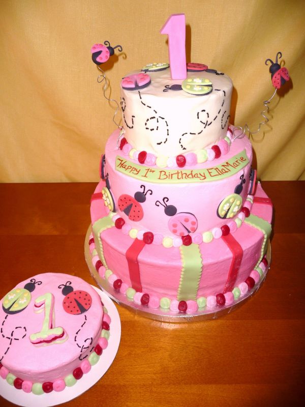 8 Photos of Ladybug 1st Birthday Cakes For Girls