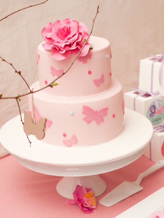 Girls Butterfly Birthday Cake