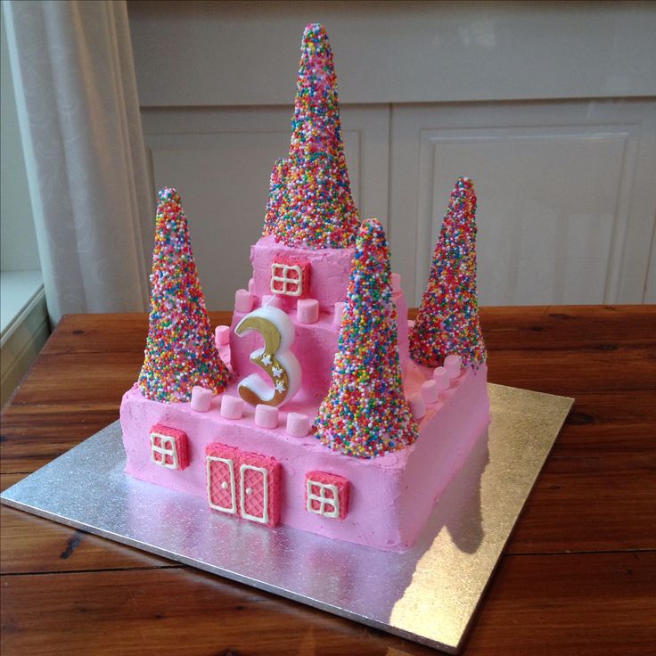 Girls Princess Castle Birthday Cake