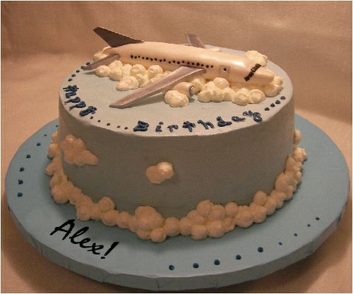 Happy Birthday Airplane Cake