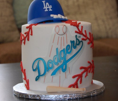 Happy Birthday Cake Baseball Dodgers