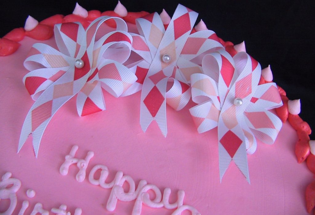 Happy Birthday Cake with Flowers