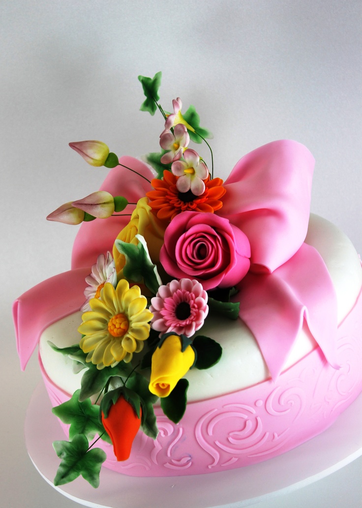 9 Photos of Happy Birthday Beautiful Cakes With Flowers