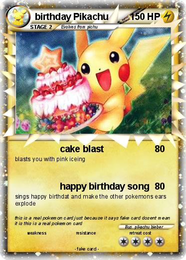 Happy Birthday Pikachu Pokemon Card